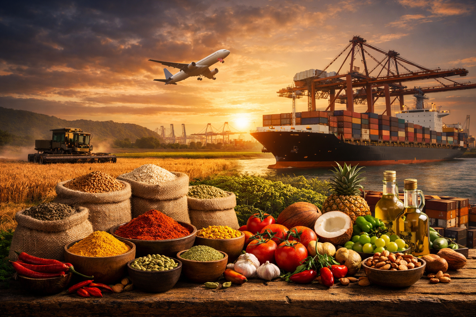 Premium agro commodities and global export supply chain